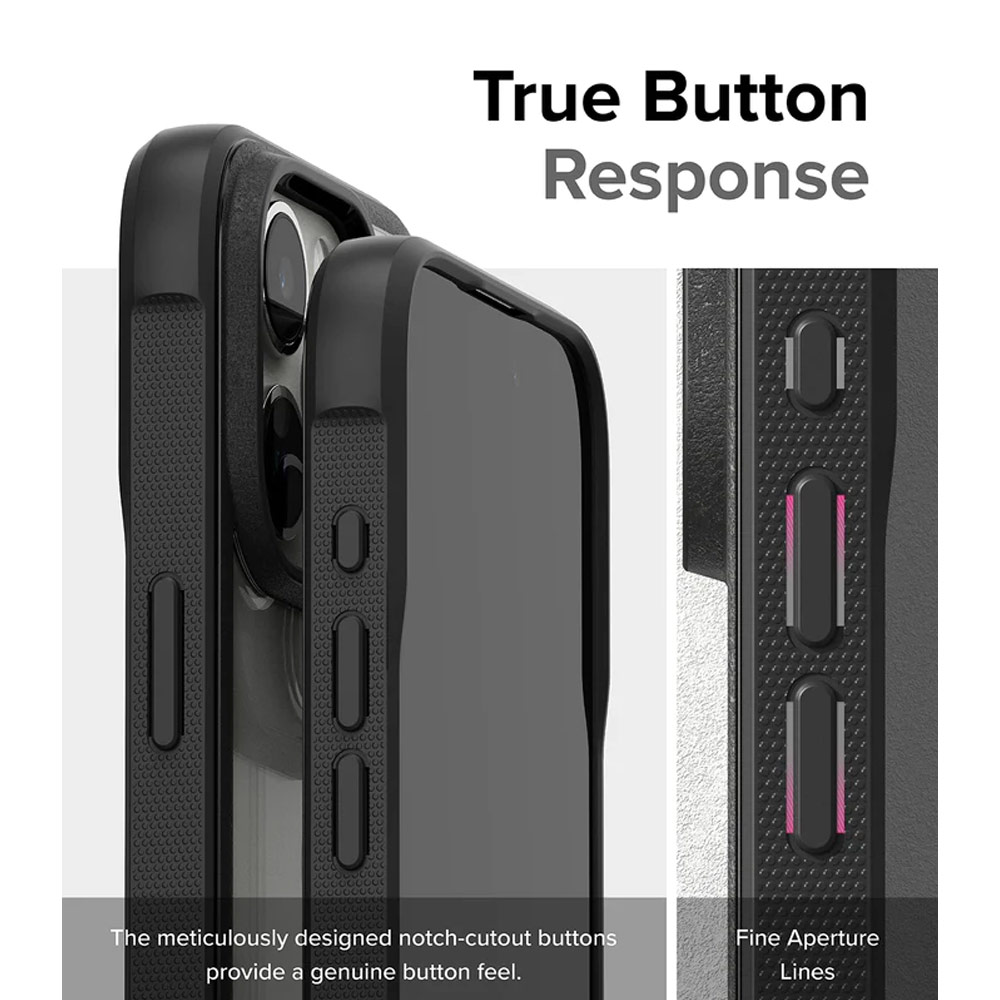 Picture of Apple iPhone 15 Pro 6.1 Case | Ringke Fusion Bold Anti Yellow Back Plate Drop Protection Case for Apple iPhone 15 Pro 6.1 (Matte Gray)