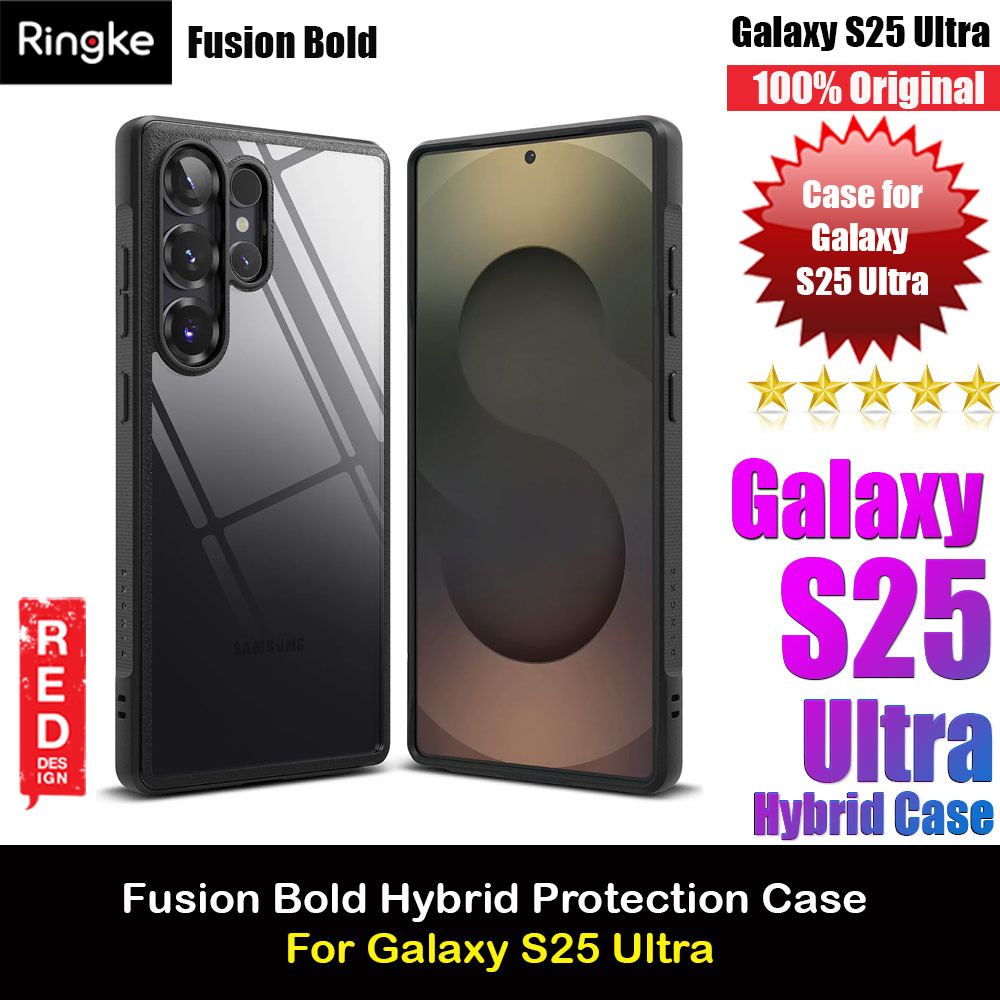 Picture of Ringke Fusion Bold Transparent Protection Case for Samsung Galaxy S25 Ultra (Black) Samsung Galaxy S25 Ultra- Samsung Galaxy S25 Ultra Cases, Samsung Galaxy S25 Ultra Covers, iPad Cases and a wide selection of Samsung Galaxy S25 Ultra Accessories in Malaysia, Sabah, Sarawak and Singapore 