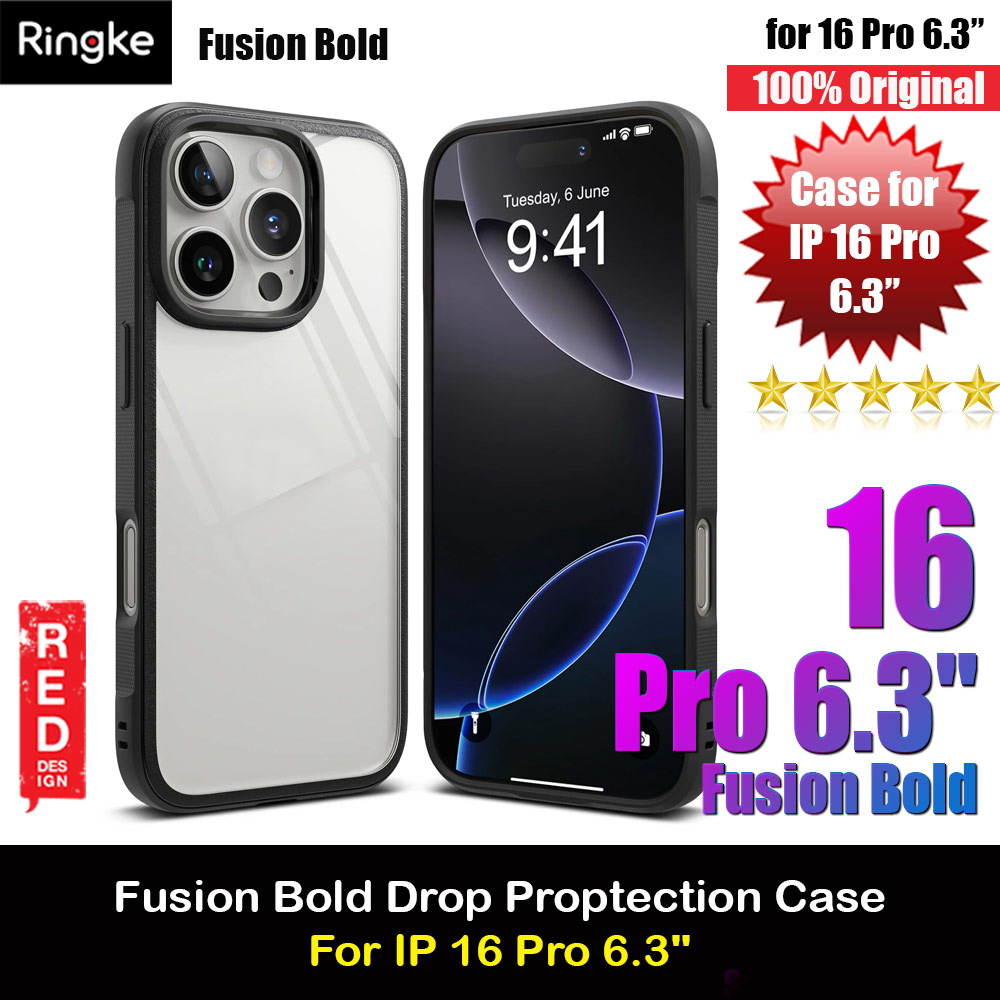 Picture of Ringke Fusion Bold Anti Yellow Back Plate Drop Protection Case for Apple iPhone 16 Pro 6.3 (Black) Apple iPhone 16 Pro 6.3- Apple iPhone 16 Pro 6.3 Cases, Apple iPhone 16 Pro 6.3 Covers, iPad Cases and a wide selection of Apple iPhone 16 Pro 6.3 Accessories in Malaysia, Sabah, Sarawak and Singapore 