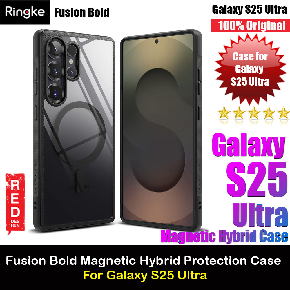 Picture of Ringke Fusion Bold Magnetic Transparent Protection Case for Samsung Galaxy S25 Ultra (Black) Samsung Galaxy S25 Ultra- Samsung Galaxy S25 Ultra Cases, Samsung Galaxy S25 Ultra Covers, iPad Cases and a wide selection of Samsung Galaxy S25 Ultra Accessories in Malaysia, Sabah, Sarawak and Singapore 