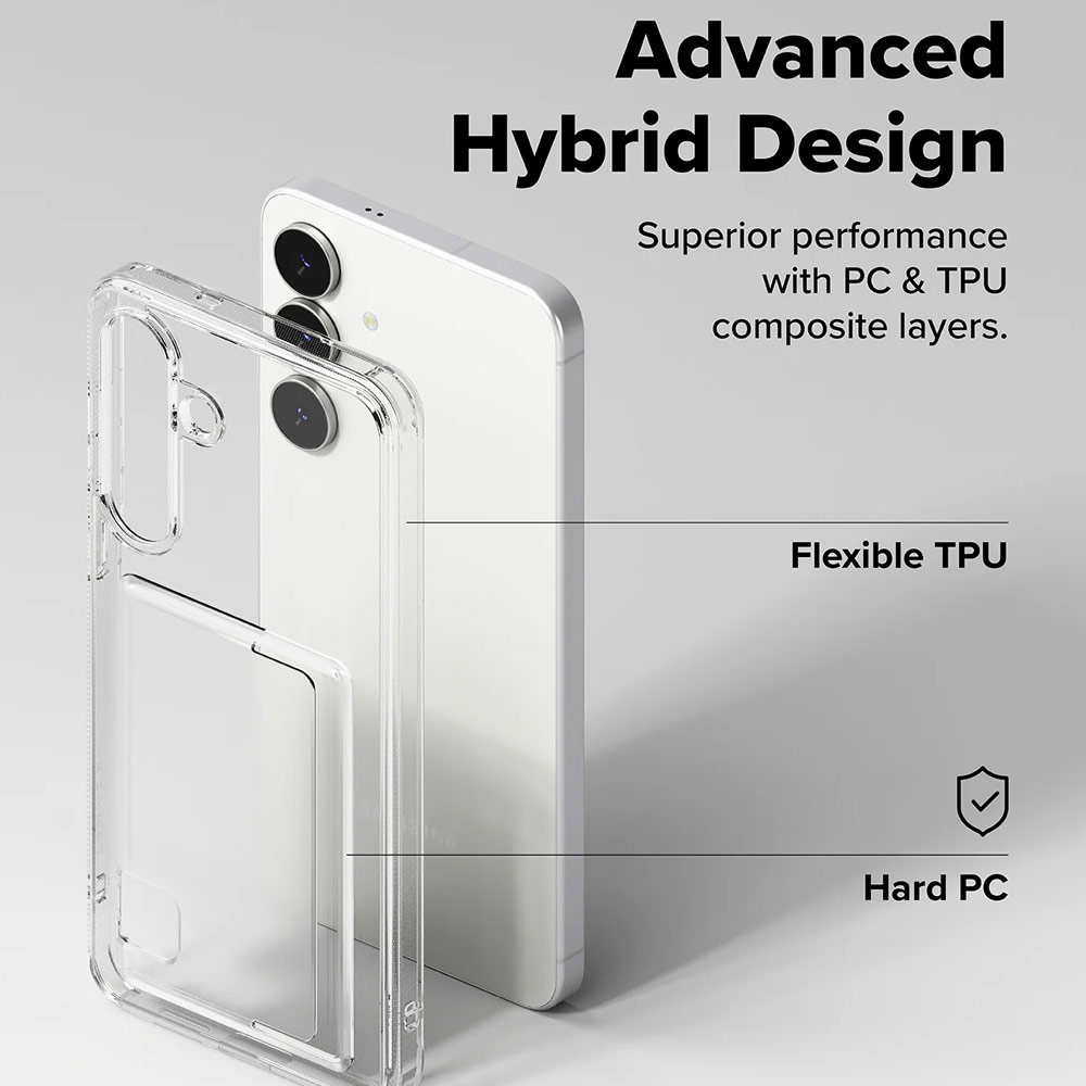 Picture of Samsung Galaxy S25 FE Case | Ringke Fusion Card Holder Drop Protection Case for Galaxy S25 FE (Clear)