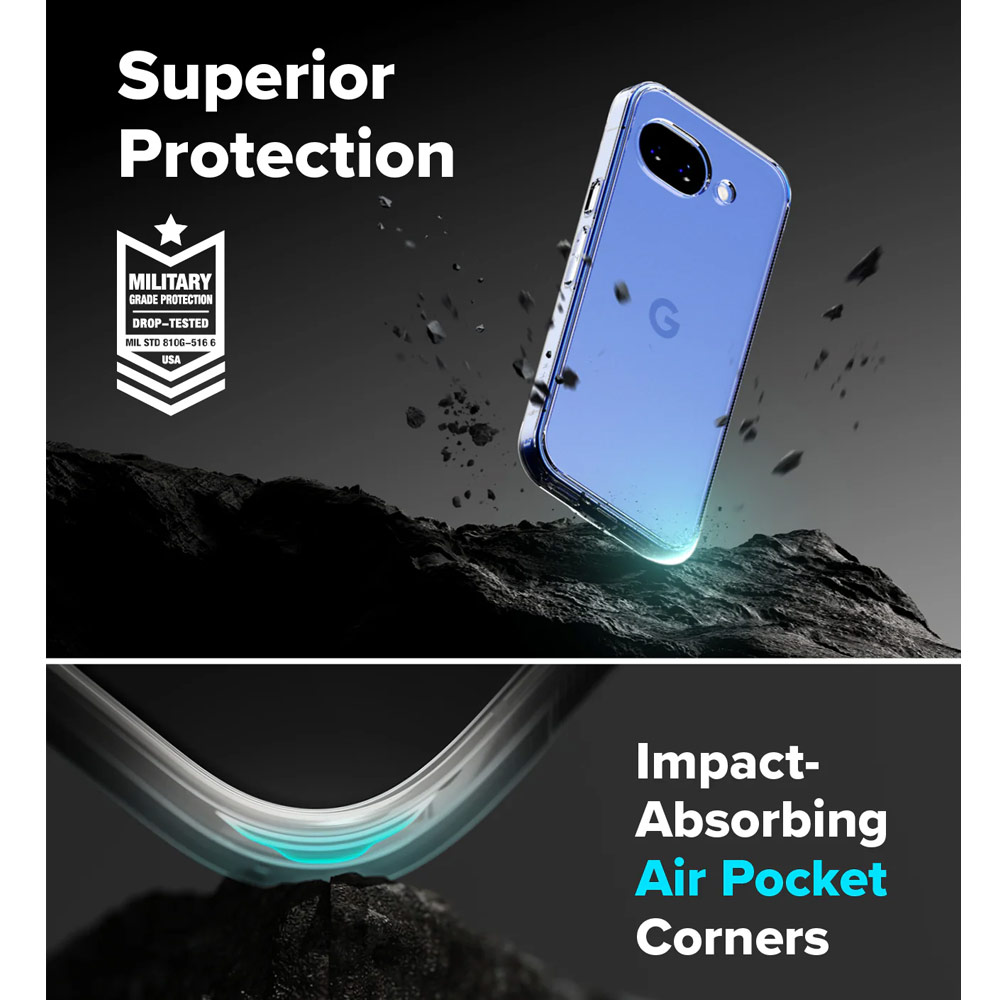 Picture of Samsung Galaxy A57 Case | Ringke Fusion Transparent Hybrid Protection Case for Google Pixel 10a (Clear)