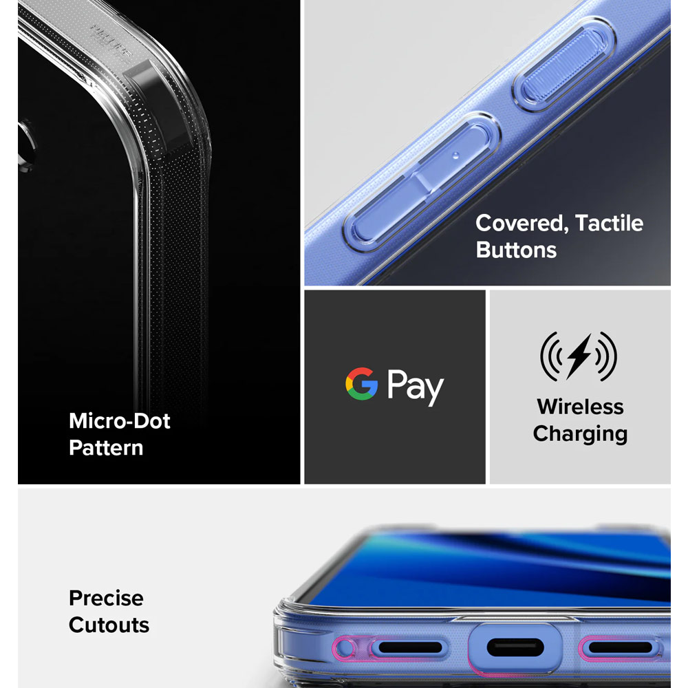 Picture of Samsung Galaxy A57 Case | Ringke Fusion Transparent Hybrid Protection Case for Google Pixel 10a (Clear)