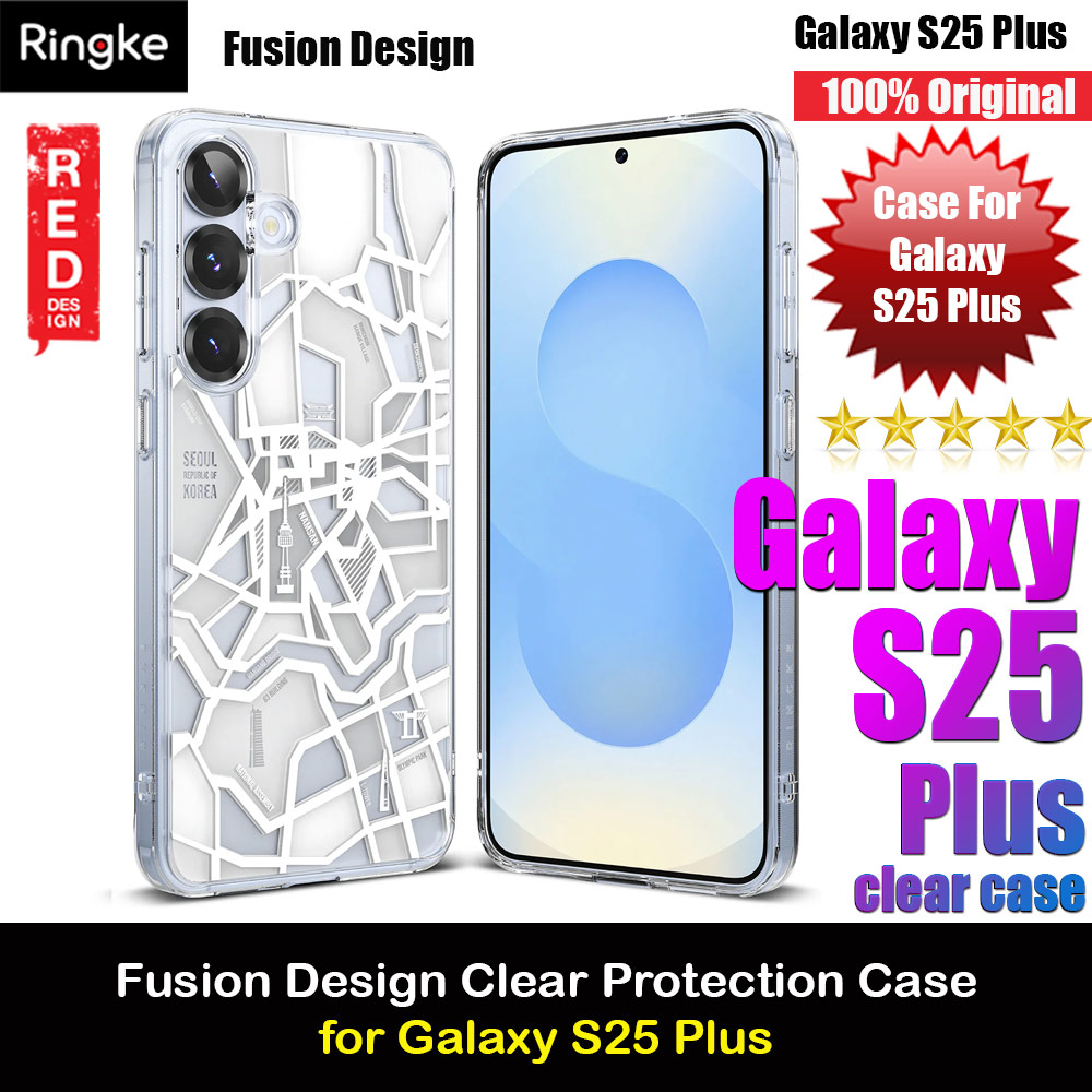 Picture of Ringke Fusion Design Transparent Protection Case for Samsung Galaxy S25 Plus(Seoul Map White) Samsung Galaxy S25 Plus- Samsung Galaxy S25 Plus Cases, Samsung Galaxy S25 Plus Covers, iPad Cases and a wide selection of Samsung Galaxy S25 Plus Accessories in Malaysia, Sabah, Sarawak and Singapore 