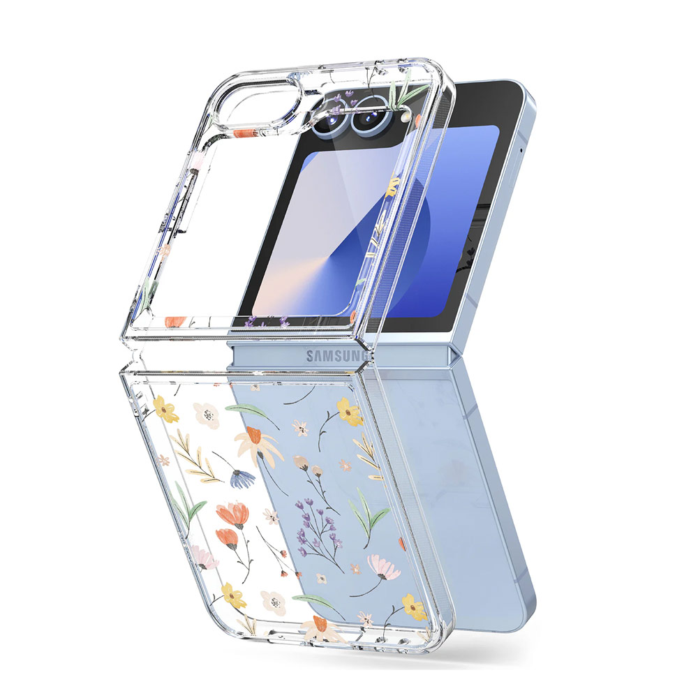 Picture of Samsung Galaxy Z Flip 6 Case | Ringke Fusion Design Protection Case with Strap Hole for Samsung Galaxy Z Flip 6 (Dry Flowers)