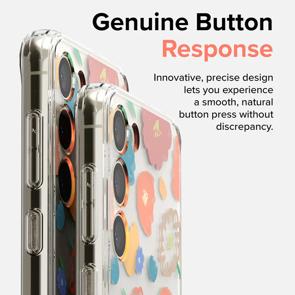 Picture of Samsung Galaxy S23 Case | Ringke Fusion Design Transparent Protection Case for Samsung Galaxy S23 Plus (Floral)