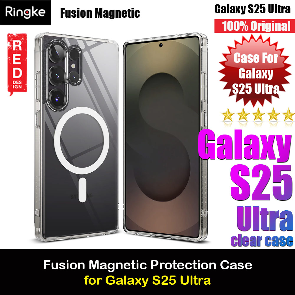 Picture of Ringke Fusion Magnetic Transparent Protection Case for Samsung Galaxy S25 Ultra (Clear) Samsung Galaxy S25 Ultra- Samsung Galaxy S25 Ultra Cases, Samsung Galaxy S25 Ultra Covers, iPad Cases and a wide selection of Samsung Galaxy S25 Ultra Accessories in Malaysia, Sabah, Sarawak and Singapore 