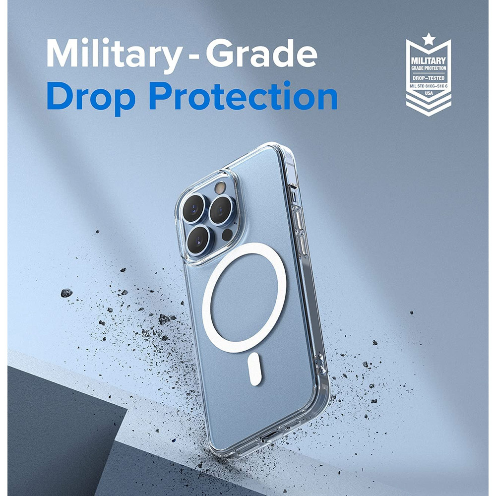 Picture of Apple iPhone 13 Pro 6.1 Case | Ringke Fusion Magnetic Matte Protection Case Magsafe Compatible for Apple iPhone 13 Pro 6.1 (Matte Clear)