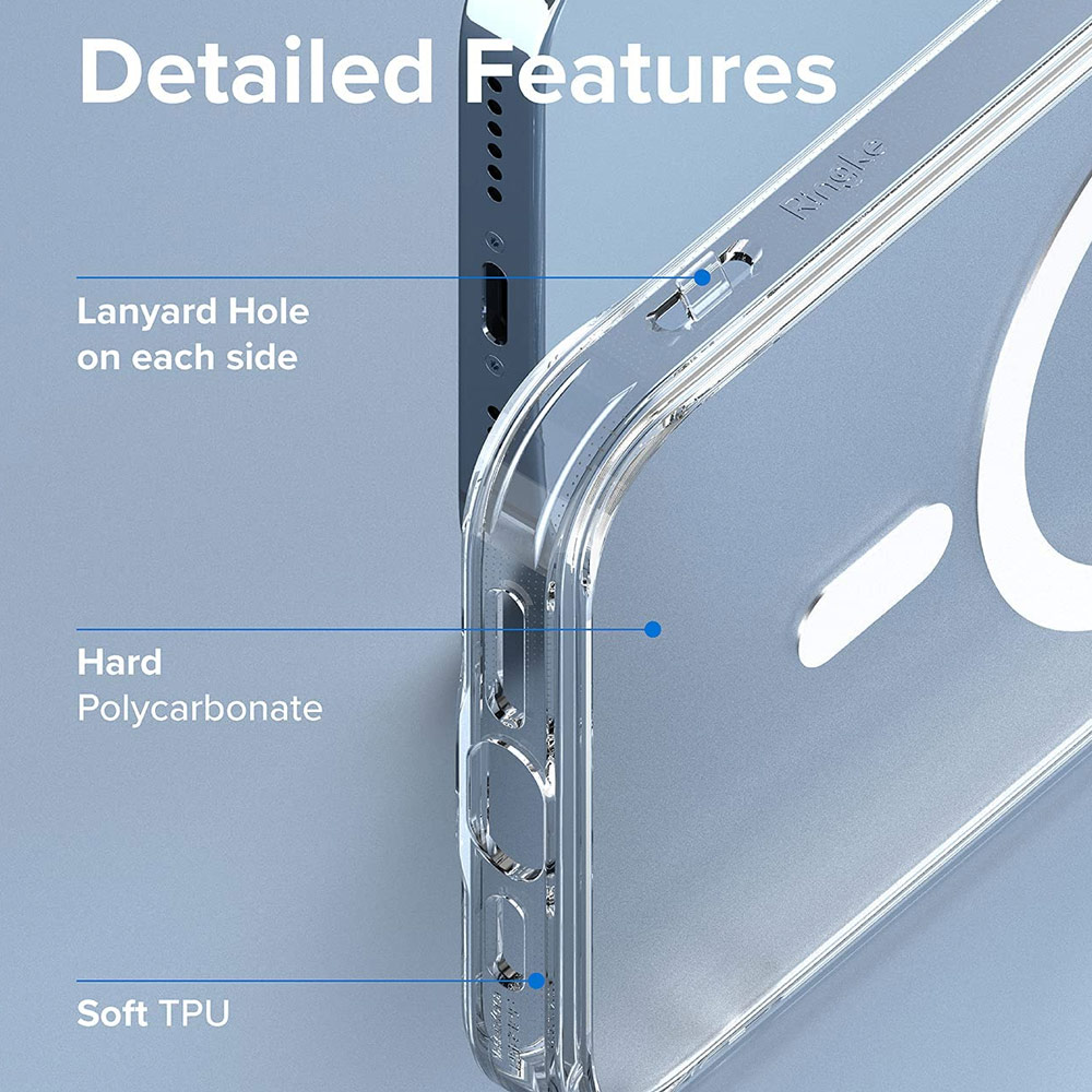 Picture of Apple iPhone 13 Pro 6.1 Case | Ringke Fusion Magnetic Matte Protection Case Magsafe Compatible for Apple iPhone 13 Pro 6.1 (Matte Clear)