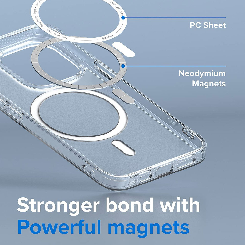 Picture of Apple iPhone 13 Pro 6.1 Case | Ringke Fusion Magnetic Matte Protection Case Magsafe Compatible for Apple iPhone 13 Pro 6.1 (Matte Clear)