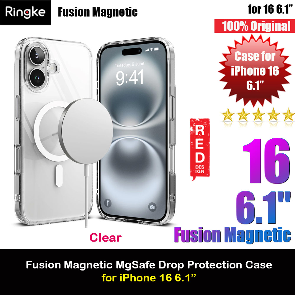 Picture of Ringke Fusion Magnetic Slim Drop Protection Case Magsafe Compatible for  iPhone 16 6.1 (Clear) Apple iPhone 16 6.1- Apple iPhone 16 6.1 Cases, Apple iPhone 16 6.1 Covers, iPad Cases and a wide selection of Apple iPhone 16 6.1 Accessories in Malaysia, Sabah, Sarawak and Singapore 