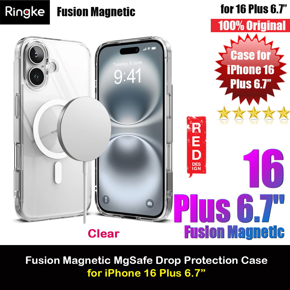 Picture of Ringke Fusion Magnetic Slim Drop Protection Case Magsafe Compatible for  iPhone 16 Plus 6.7 (Clear) Apple iPhone 16 Plus 6.7- Apple iPhone 16 Plus 6.7 Cases, Apple iPhone 16 Plus 6.7 Covers, iPad Cases and a wide selection of Apple iPhone 16 Plus 6.7 Accessories in Malaysia, Sabah, Sarawak and Singapore 