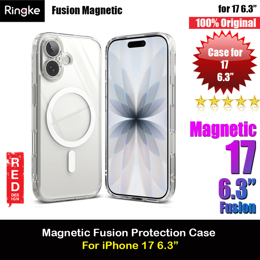 Picture of Apple iPhone 17 6.3 Case | Ringke Fusion Magnetic Slim Drop Protection Case Magsafe Compatible for  iPhone 17 6.3 (Clear)