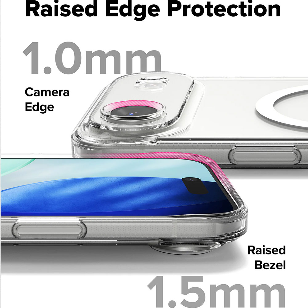 Picture of Apple iPhone Air 6.5 Case | Ringke Fusion Magnetic Slim Drop Protection Case Magsafe Compatible for  iPhone Air 6.5 (Clear)