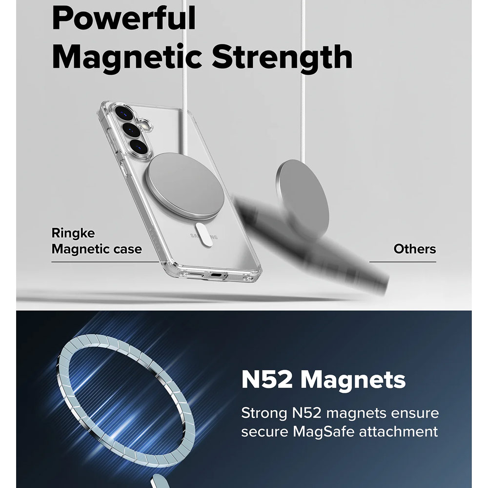 Picture of Samsung Galaxy S26 Case | Ringke Fusion Magnetic Transparent Protection Case for Samsung Galaxy S26 (Clear)