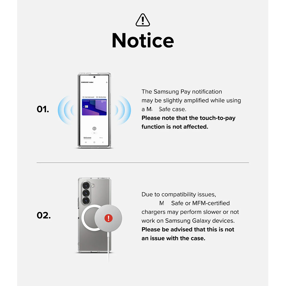 Picture of Samsung Galaxy Z Fold 6 Case | Ringke Fusion Magnetic  Protection Case with Strap Hole for Samsung Galaxy Z Fold 6 (Clear)