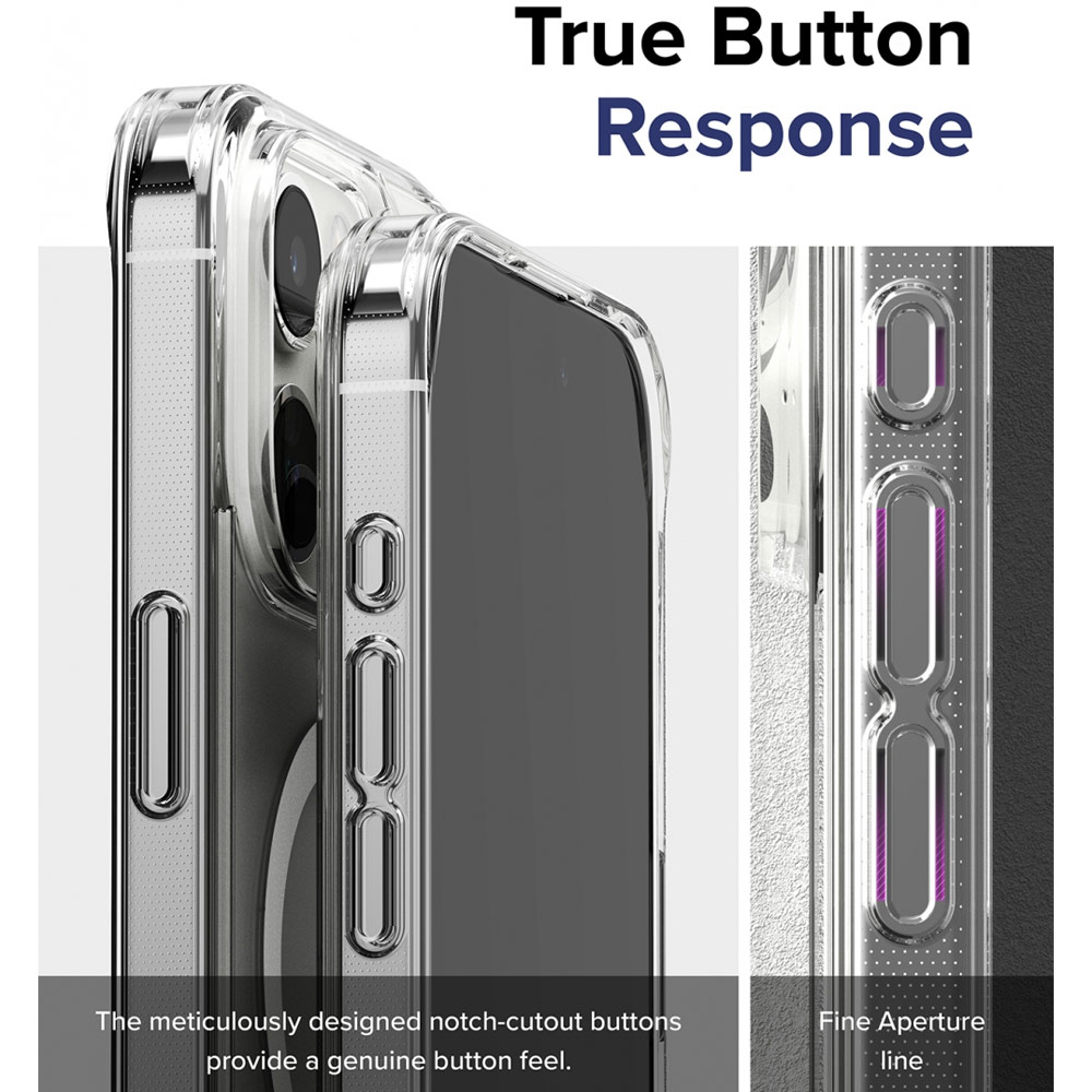 Picture of Apple iPhone 15 Pro Max 6.7 Case | Ringke Fusion Magnetic Matte Slim Drop Protection Case Magsafe Compatible for Apple iPhone 15 Pro Max 6.7 (Matte Clear)