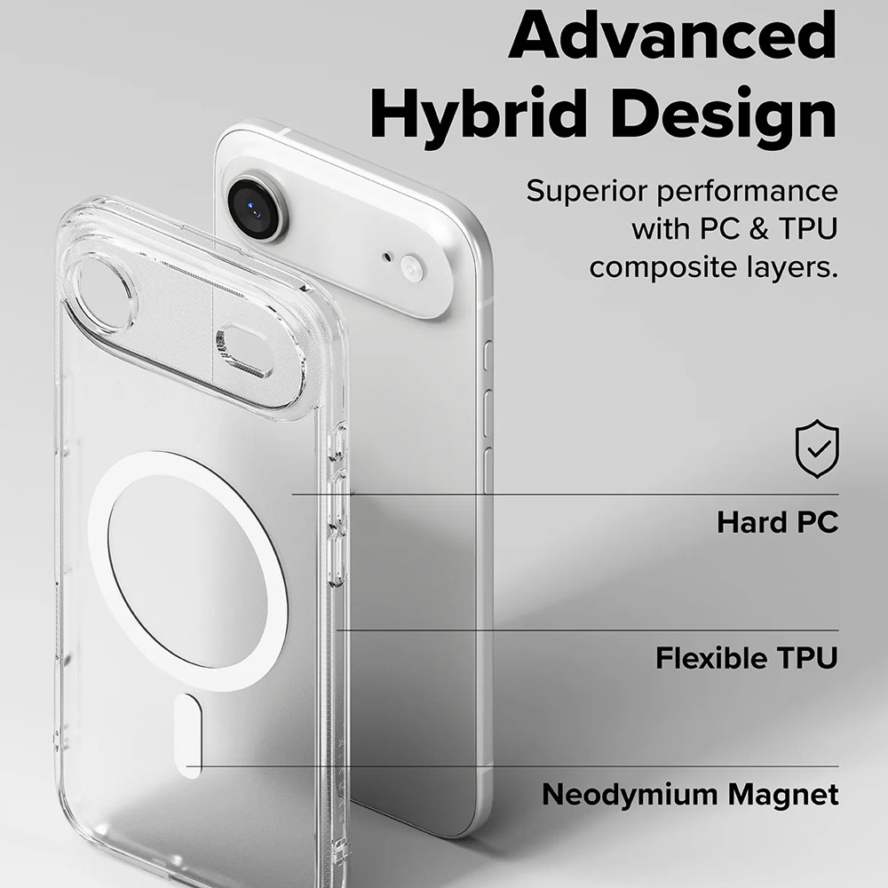 Picture of Apple iPhone Air 6.5 Case | Ringke Fusion Magnetic Slim Drop Protection Case Magsafe Compatible for iPhone 17 Air 6.5 (Matte)