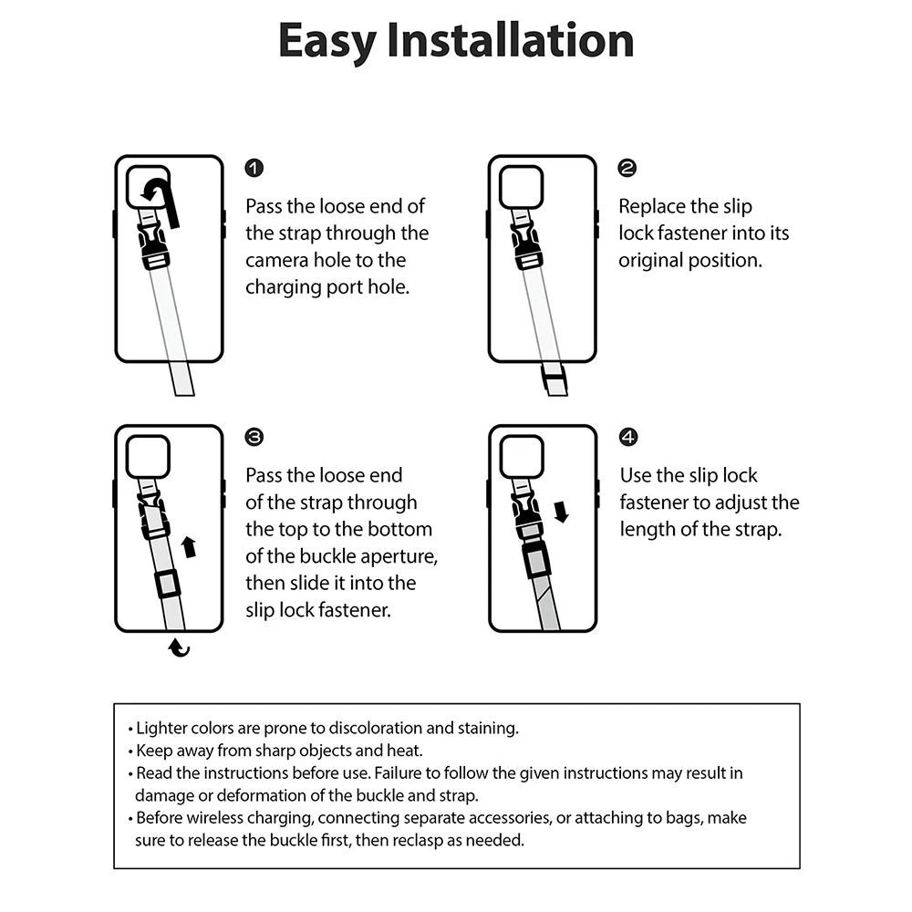 Picture of Apple iPhone 13 Pro Max 6.7 Case | Ringke Fusion Plus Protection Case with Buckle Band Strap for Apple iPhone 13 Pro Max 6.7 (White Yellow)
