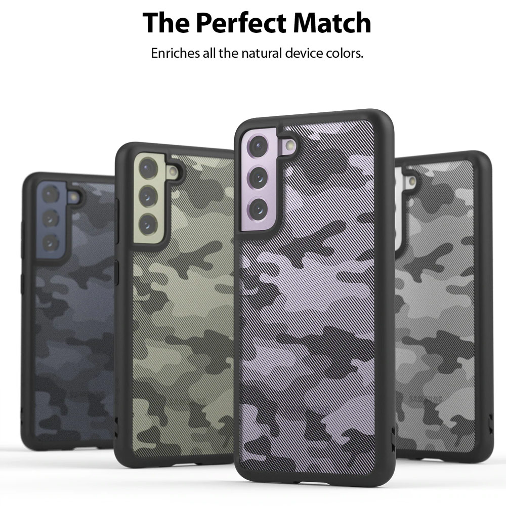 Picture of Samsung Galaxy S21 FE Case | Ringke Fusion Matte Protection Case for Galaxy S21 FE (Matte Camo Black)