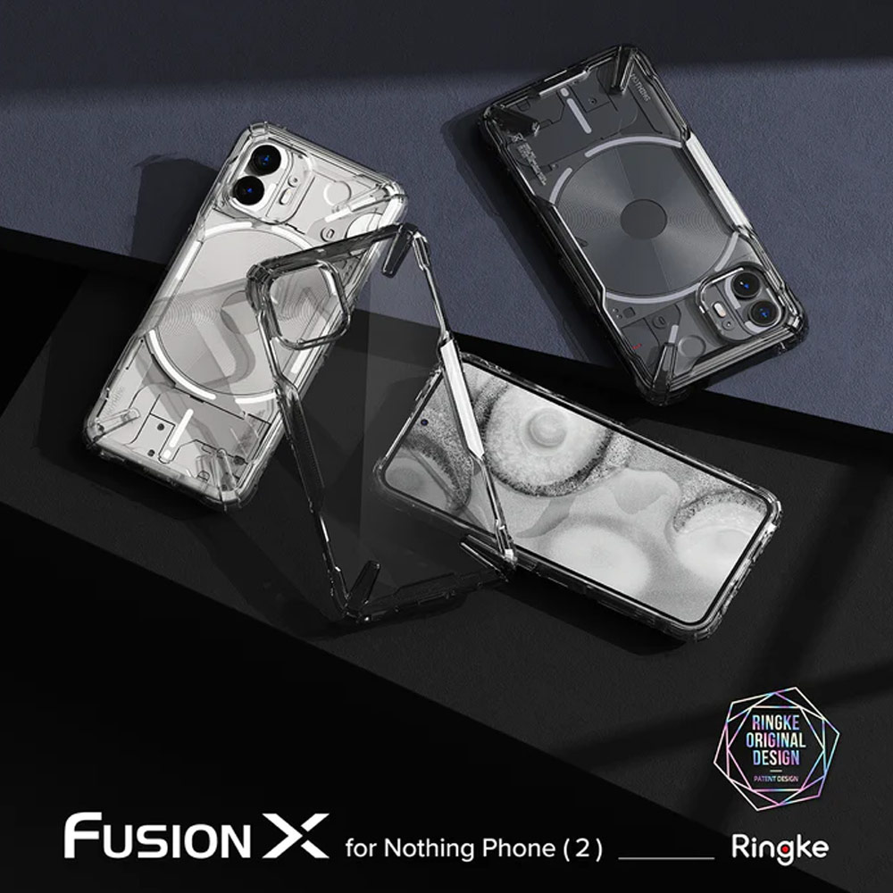 Picture of Nothing Phone 2 Case | Ringke Fusion X High Level Protection Case for Nothing Phone 2  (Smoke Black)
