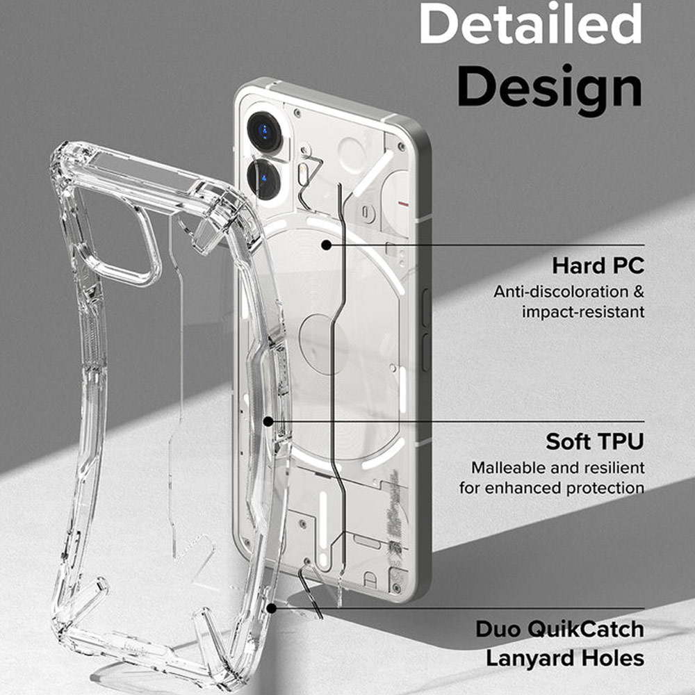 Picture of Nothing Phone 2 Case | Ringke Fusion X High Level Protection Case for Nothing Phone 2  (Smoke Black)