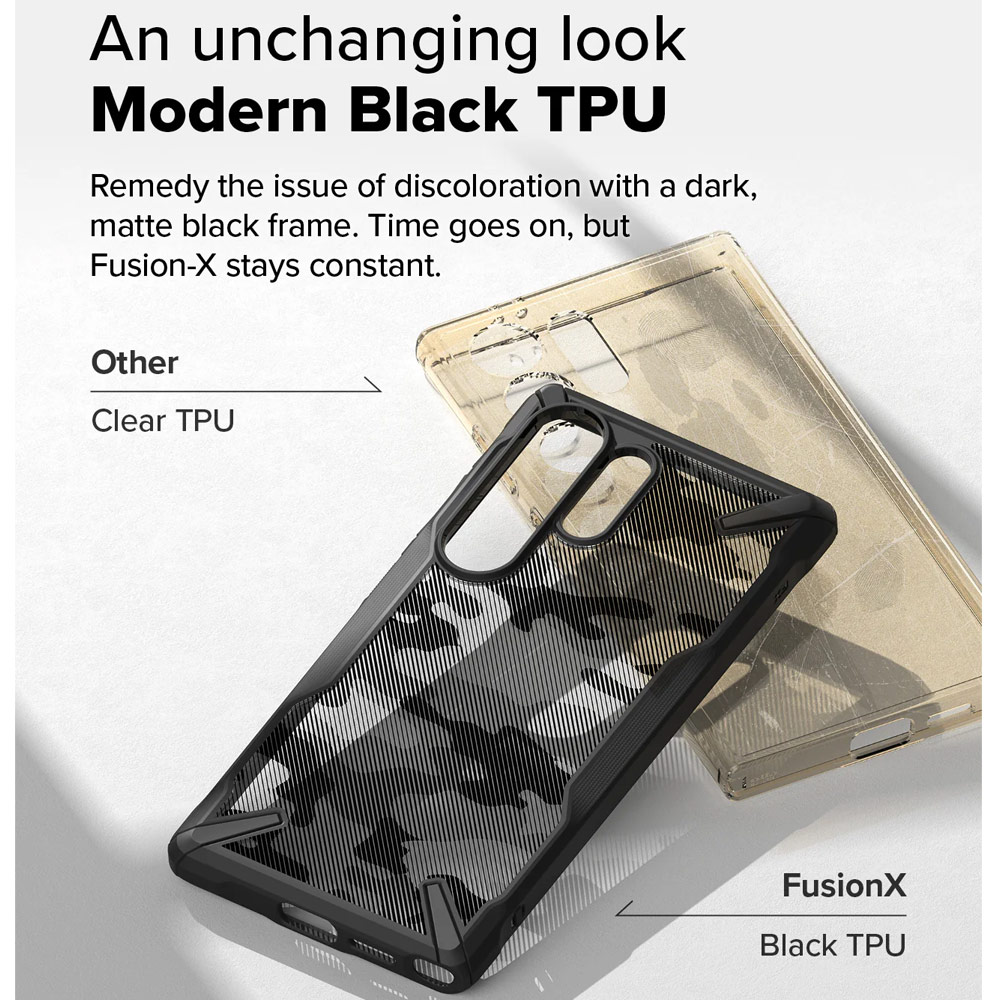 Picture of Samsung Galaxy S25 Ultra Case | Ringke Fusion X Transparent Protection Case for Samsung Galaxy S25 Ultra (Camo Black)