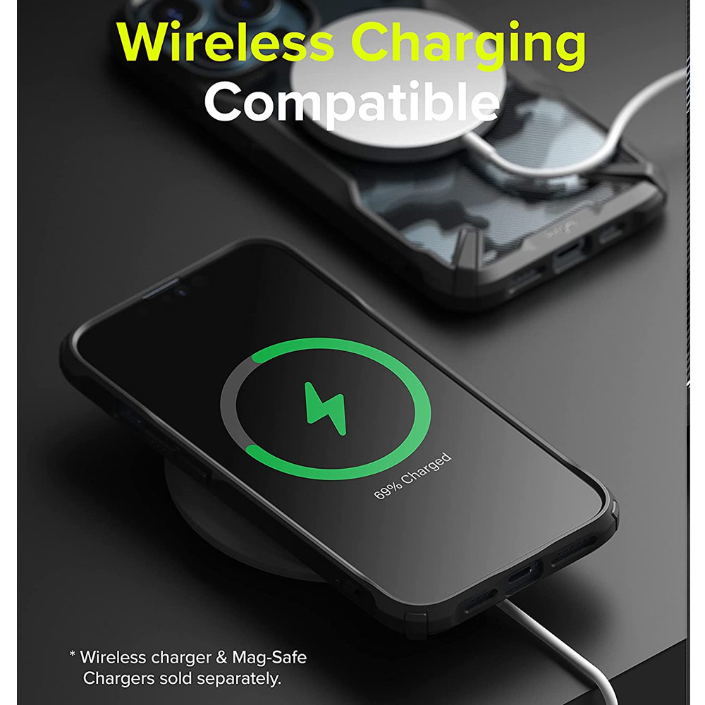 Picture of Apple iPhone 13 Pro 6.1 Case | Ringke Fusion X Protection Case for Apple iPhone 13 Pro 6.1 (Camo Black)