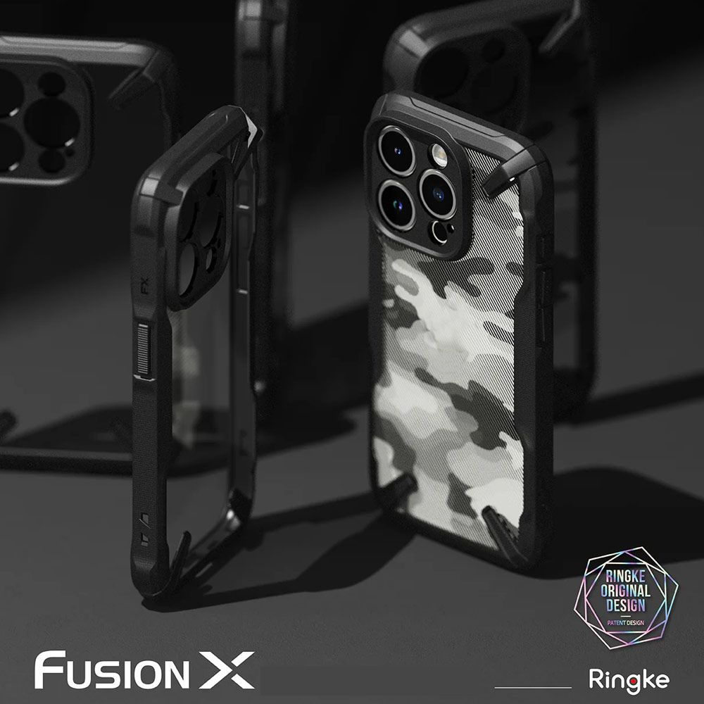 Picture of Apple iPhone 15 Pro 6.1 Case | Ringke Fusion X Hybrid PC and TPU Frame Drop Protection Case for Apple iPhone 15 Pro 6.1 (Black)