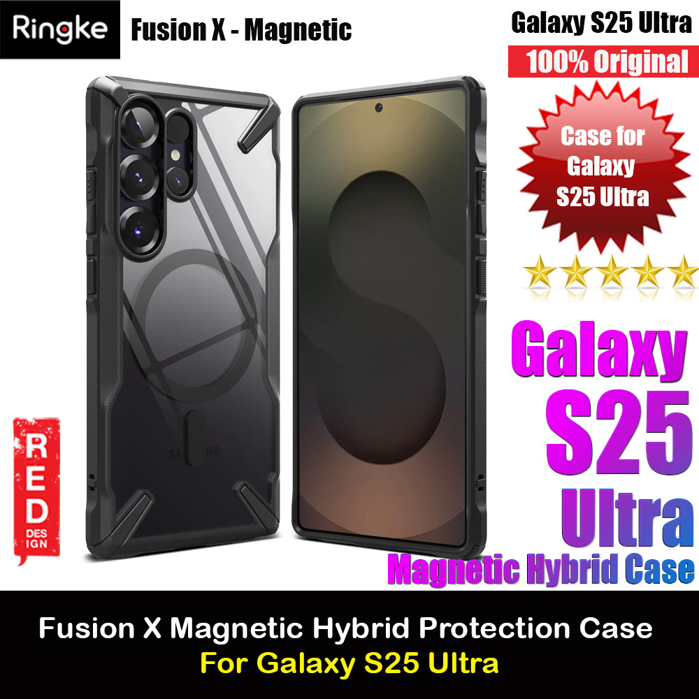 Picture of Ringke Fusion X Magnetic Transparent Protection Case for Samsung Galaxy S25 Ultra (Black) Samsung Galaxy S25 Ultra- Samsung Galaxy S25 Ultra Cases, Samsung Galaxy S25 Ultra Covers, iPad Cases and a wide selection of Samsung Galaxy S25 Ultra Accessories in Malaysia, Sabah, Sarawak and Singapore 