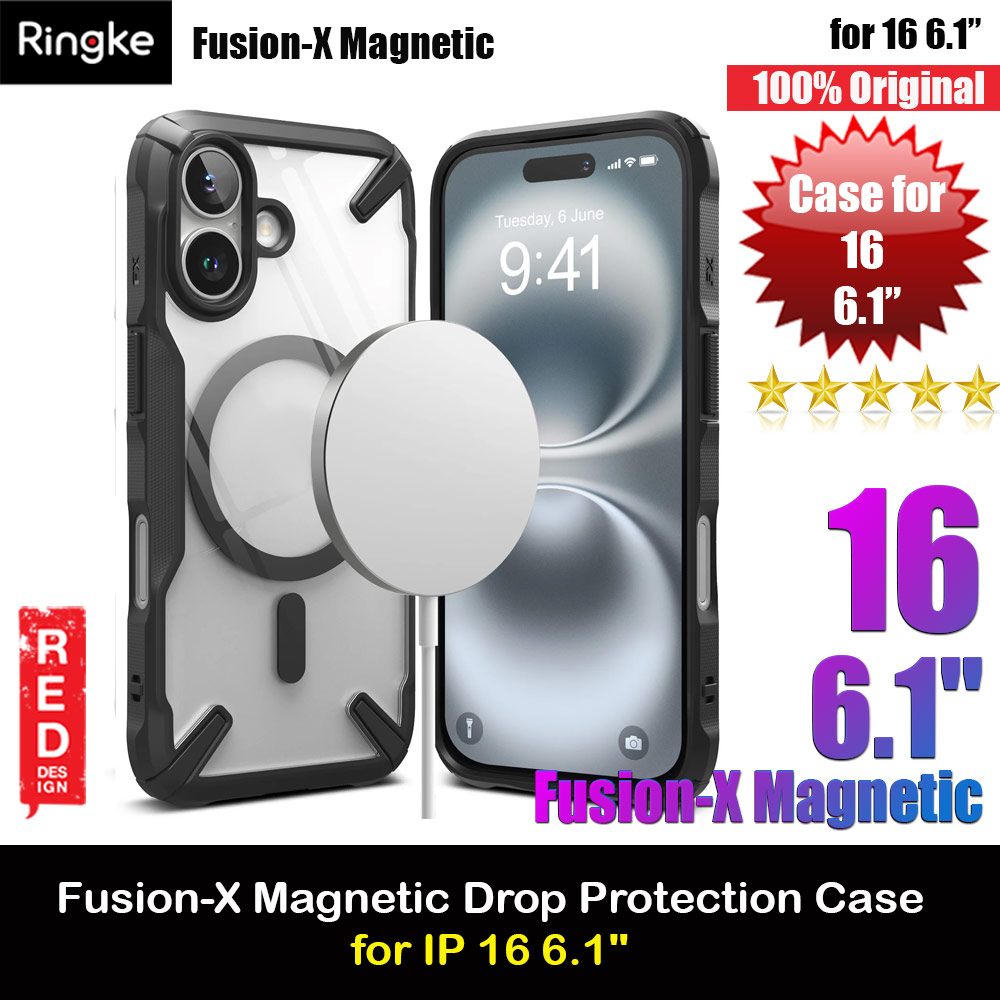 Picture of Ringke Fusion X Magnetic Anti Yellow Back Plate Drop Protection Case for iPhone 16 6.1 (Matte Black) Apple iPhone 16 6.1- Apple iPhone 16 6.1 Cases, Apple iPhone 16 6.1 Covers, iPad Cases and a wide selection of Apple iPhone 16 6.1 Accessories in Malaysia, Sabah, Sarawak and Singapore 