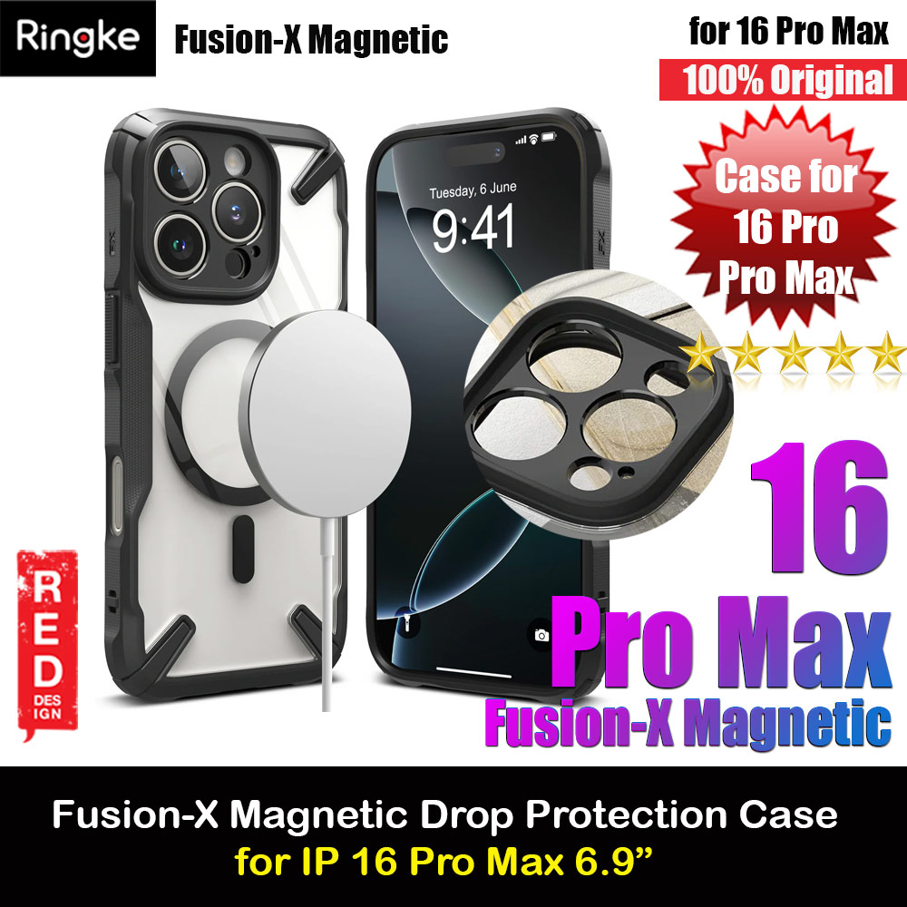 Picture of Ringke Fusion X Magnetic Anti Yellow Back Plate Drop Protection Case for iPhone 16 Pro Max 6.9 (Matte Black) Apple iPhone 16 Pro Max 6.9- Apple iPhone 16 Pro Max 6.9 Cases, Apple iPhone 16 Pro Max 6.9 Covers, iPad Cases and a wide selection of Apple iPhone 16 Pro Max 6.9 Accessories in Malaysia, Sabah, Sarawak and Singapore 