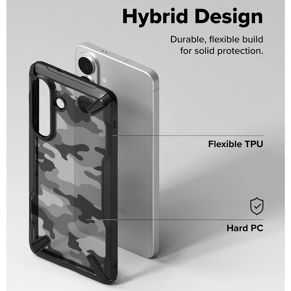 Picture of Samsung Galaxy S26 Plus Case | Ringke Fusion X Rugged Heavy Duty Protection Case for Samsung Galaxy S26 Plus (Camo Black)