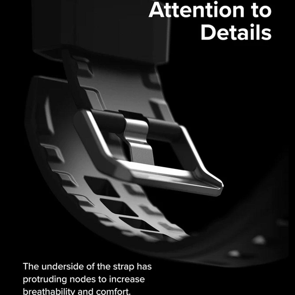Picture of Apple Watch 49mm Ultra 3 Case | Ringke Fusion X Guard Protection Case Strap Band for Apple Watch Ultra 49mm (Black Index Wired)