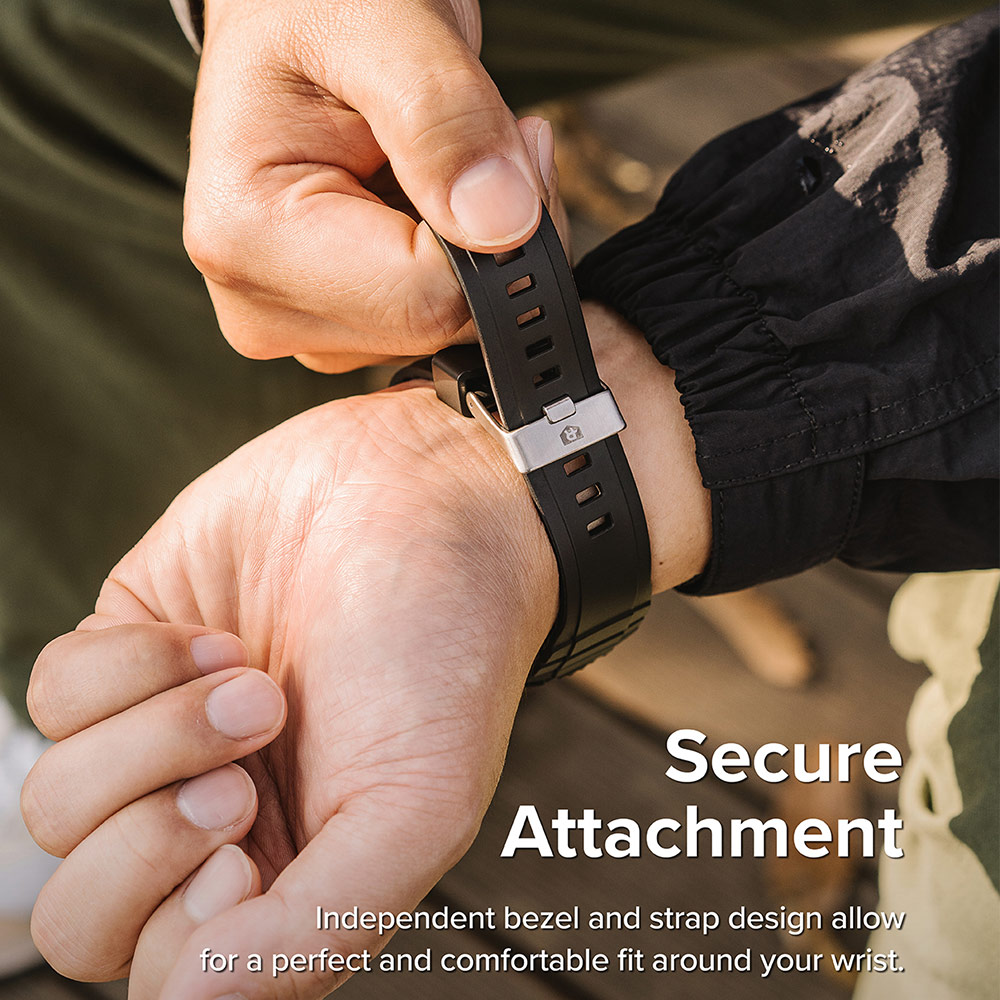 Picture of Apple Watch 49mm	Ultra Case | Ringke Fusion X Guard Protection Case Strap Band for Apple Watch Ultra 49mm (Black Red Index Wired)