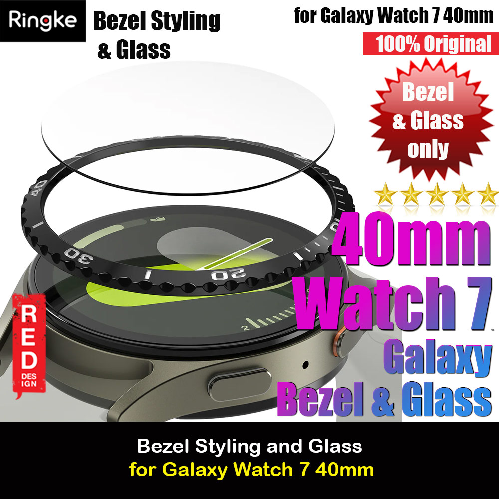 Picture of Ringke Bezel Styling and Tempered Glass Screen Protector for Samsung Galaxy Watch 7 40mm (Black 40-02) Samsung Galaxy Watch 7 40mm- Samsung Galaxy Watch 7 40mm Cases, Samsung Galaxy Watch 7 40mm Covers, iPad Cases and a wide selection of Samsung Galaxy Watch 7 40mm Accessories in Malaysia, Sabah, Sarawak and Singapore 