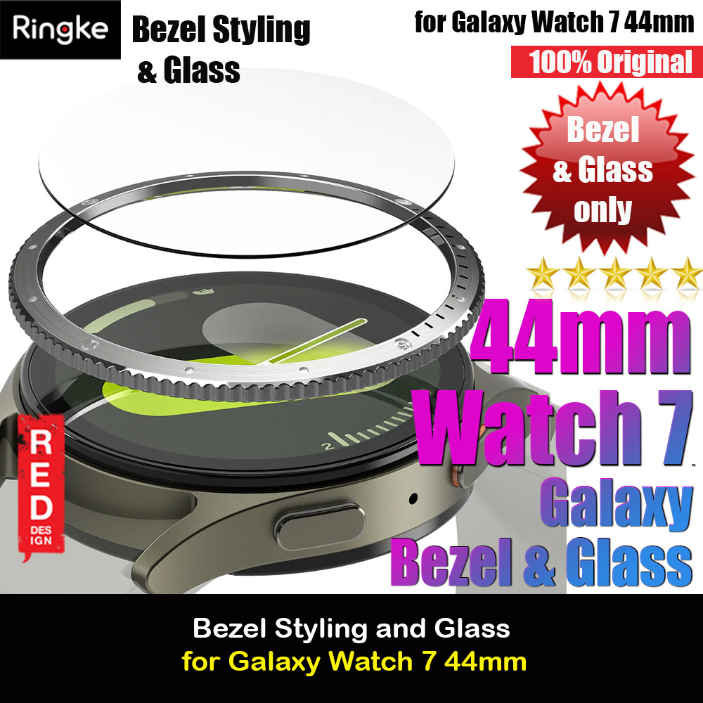 Picture of Ringke Bezel Styling and Tempered Glass Screen Protector for Samsung Galaxy Watch 7 44mm (Silver 44-03 ) Samsung Galaxy Watch 7 44mm- Samsung Galaxy Watch 7 44mm Cases, Samsung Galaxy Watch 7 44mm Covers, iPad Cases and a wide selection of Samsung Galaxy Watch 7 44mm Accessories in Malaysia, Sabah, Sarawak and Singapore 