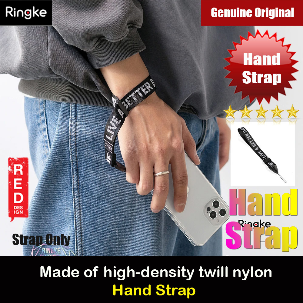 Picture of Ringke Hand Strap Smartphone Case Strap Camera Strap Key Ring Strap Airpods Pro Strap (Lettering Ticket Band 2 Black) Red Design- Red Design Cases, Red Design Covers, iPad Cases and a wide selection of Red Design Accessories in Malaysia, Sabah, Sarawak and Singapore 
