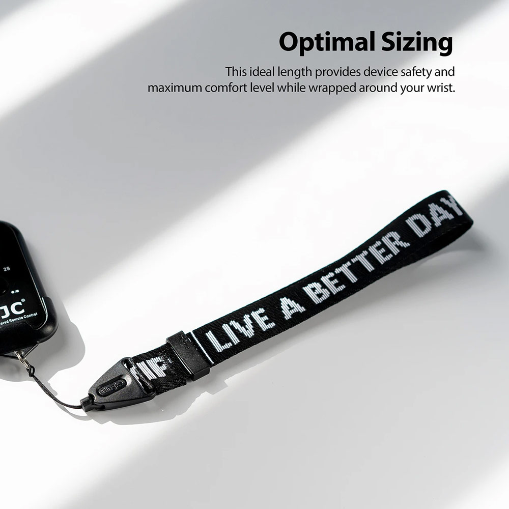 Picture of Ringke Hand Strap Smartphone Case Strap Camera Strap Key Ring Strap Airpods Pro Strap (Lettering Ticket Band 2 Black)