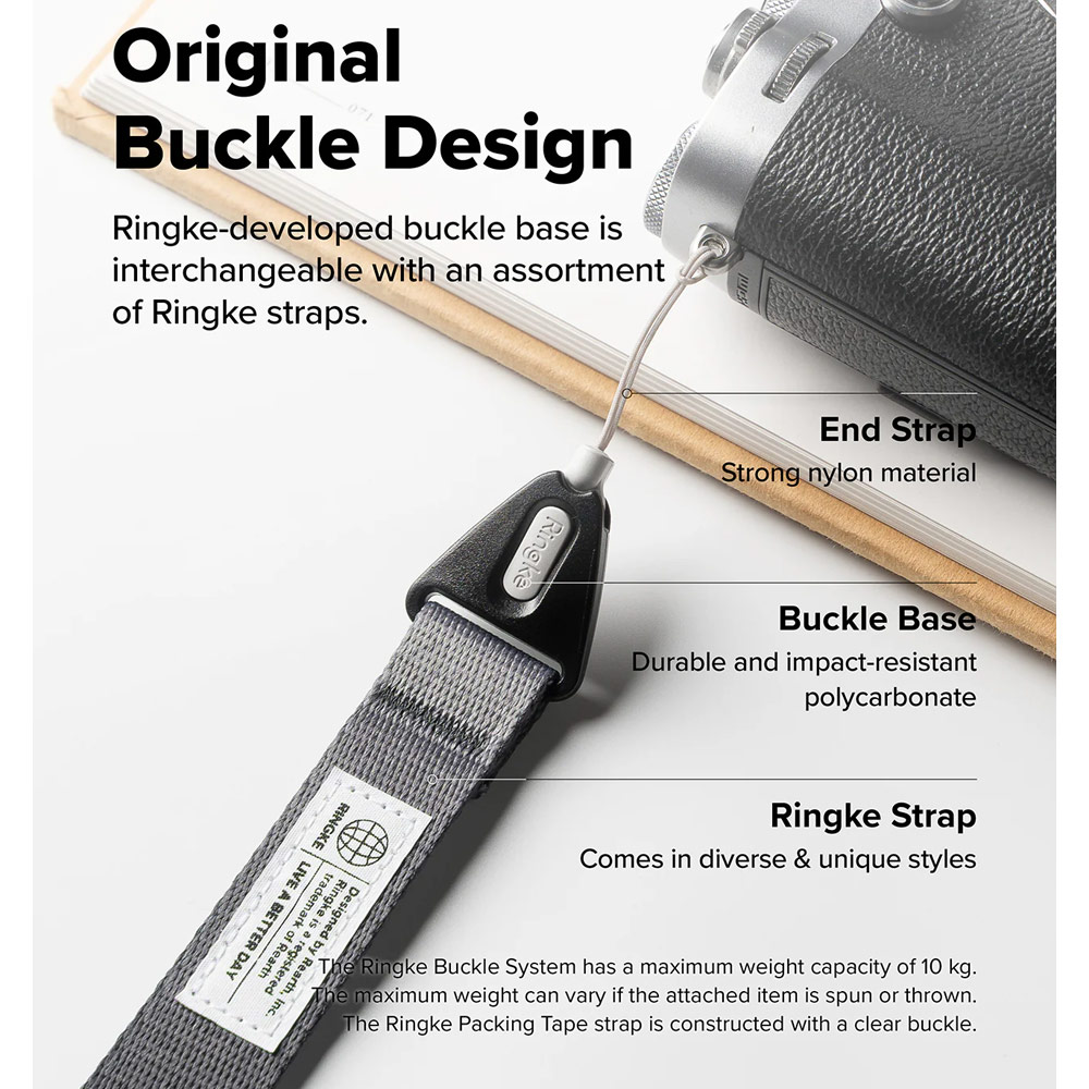 Picture of Ringke High density polyester wrist hand strap for Perfect for daily use traveling hiking smartphone Jisulife Portable Handheld Fan Strap (Graphite)