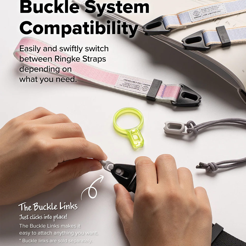 Picture of Ringke High density polyester wrist hand strap for Perfect for daily use traveling hiking smartphone Jisulife Portable Handheld Fan Strap (Graphite)