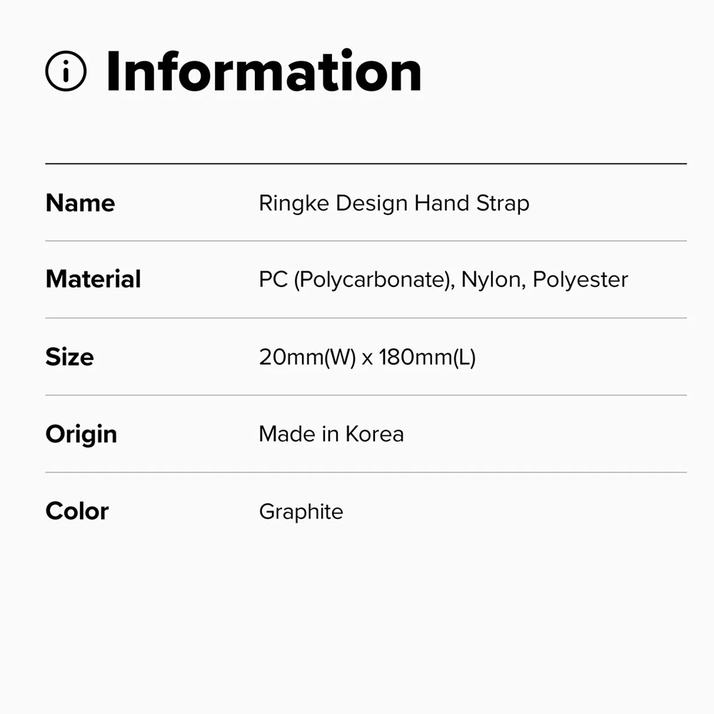 Picture of Ringke High density polyester wrist hand strap for Perfect for daily use traveling hiking smartphone Jisulife Portable Handheld Fan Strap (Graphite)