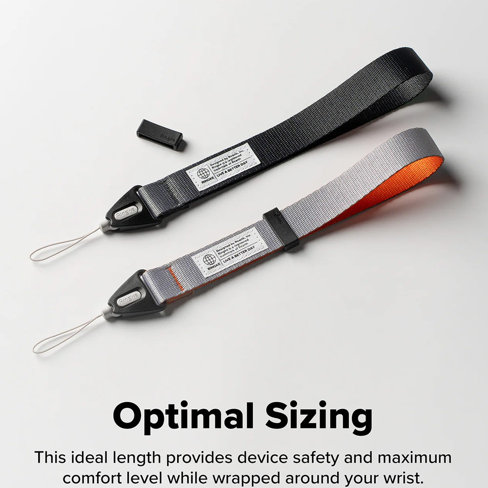 Picture of Ringke High density polyester wrist hand strap for Perfect for daily use traveling hiking smartphone Jisulife Portable Handheld Fan Strap (Ash Orange)