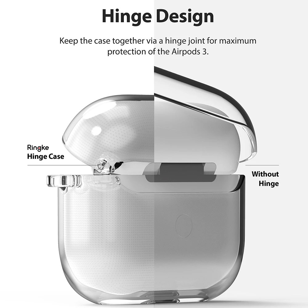 Picture of Apple Airpods 3 Case | Ringke Hinge Durable Clear PC Case Hinge Design Protection Case for Airpods 3 Airpods 3rd Gen Clear Case Hard Case (Clear)