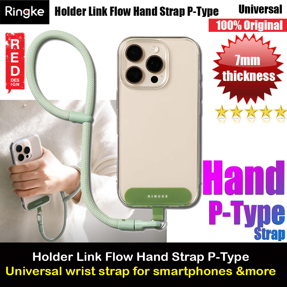 Picture of Ringke Holder Link and Flow Hand Strap P-Type Wrist Strap Phone Strap for closed-bottom phone case (Mute Mint) Red Design- Red Design Cases, Red Design Covers, iPad Cases and a wide selection of Red Design Accessories in Malaysia, Sabah, Sarawak and Singapore 