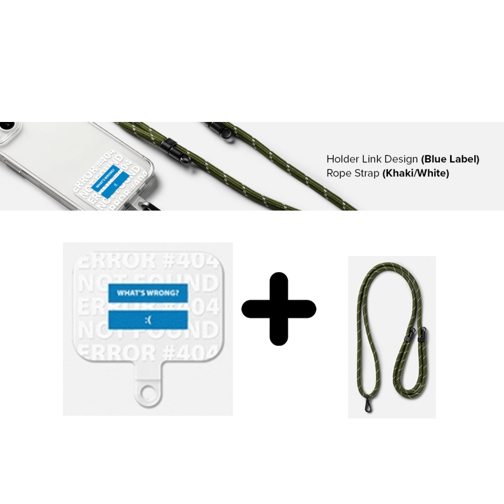 Picture of Ringke Shoulder Strap Design Holder Link Rope for Phone case (Blue Label Design Khakis White Rope)