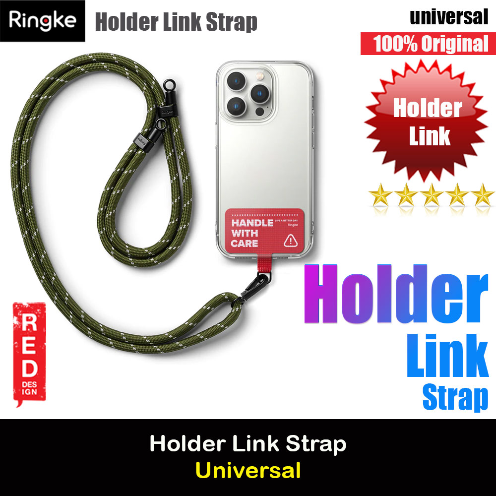 Picture of Ringke Shoulder Holder Link Strap for Phone case TARPAULIN RED (Khaki White Rope) Red Design- Red Design Cases, Red Design Covers, iPad Cases and a wide selection of Red Design Accessories in Malaysia, Sabah, Sarawak and Singapore 