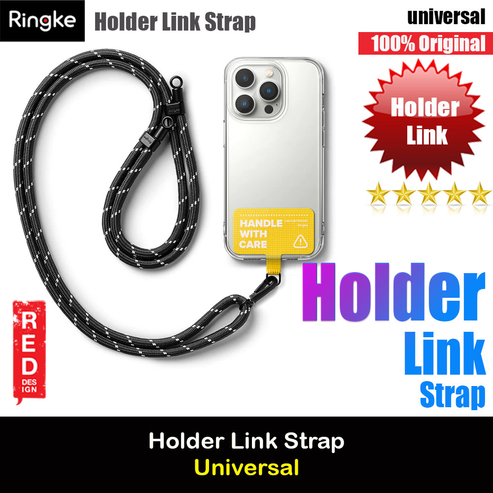 Picture of Ringke Shoulder Holder Link Strap for Phone case TARPAULIN YELLOW (Black White Rope) Red Design- Red Design Cases, Red Design Covers, iPad Cases and a wide selection of Red Design Accessories in Malaysia, Sabah, Sarawak and Singapore 