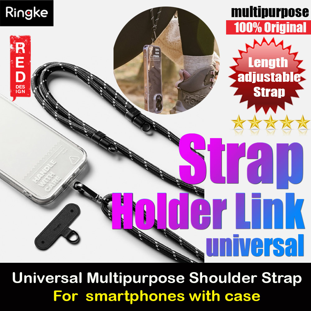 Picture of Ringke Shoulder Strap Holder Link for Phone case (Black White) Red Design- Red Design Cases, Red Design Covers, iPad Cases and a wide selection of Red Design Accessories in Malaysia, Sabah, Sarawak and Singapore 