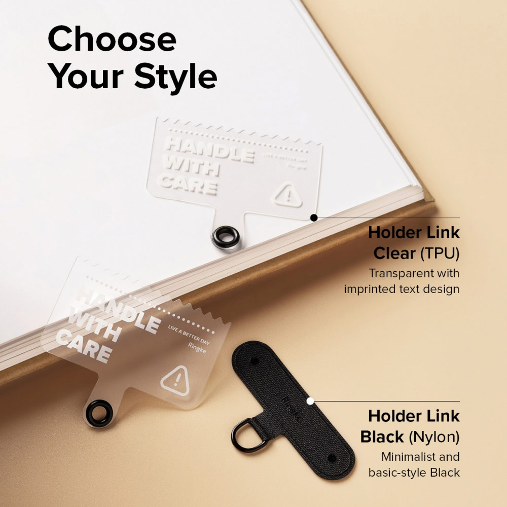 Picture of Ringke Shoulder Strap Holder Link for Phone case (Black White)